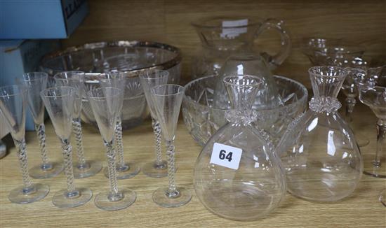 A collection of glassware